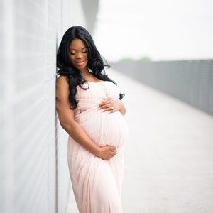 Preloved pregnancy photoshoot purpose Juniors 13 Gems Blush Gown Prom Wedding